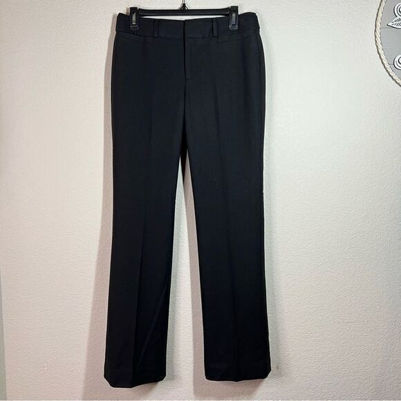 Banana Republic Black The Martin Fit Mid Rise Wool Trouser‎ Pants Womens Size 6 - Picture 1 of 9